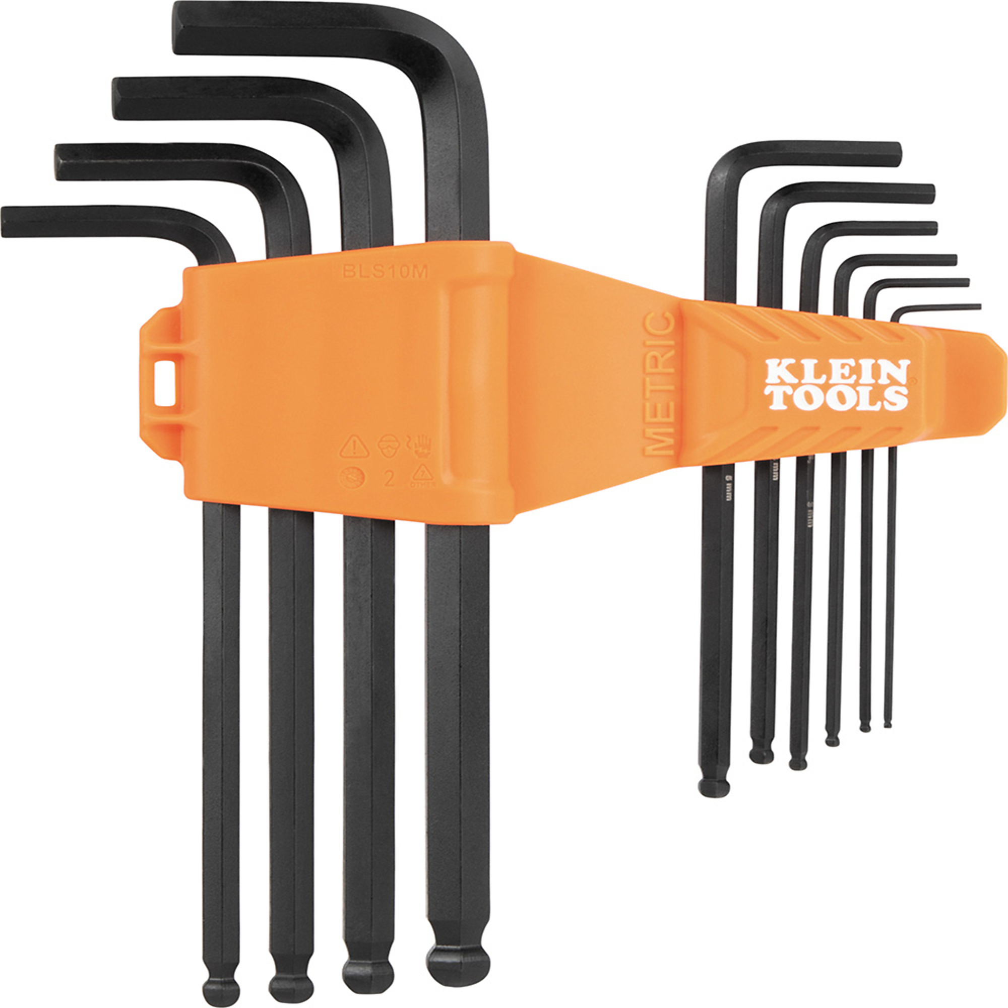 Klein Tools, Long Ball-End Hex Key Set, Metric, 10-Piece, Pieces (qty.) 10 Model# BLS10M
